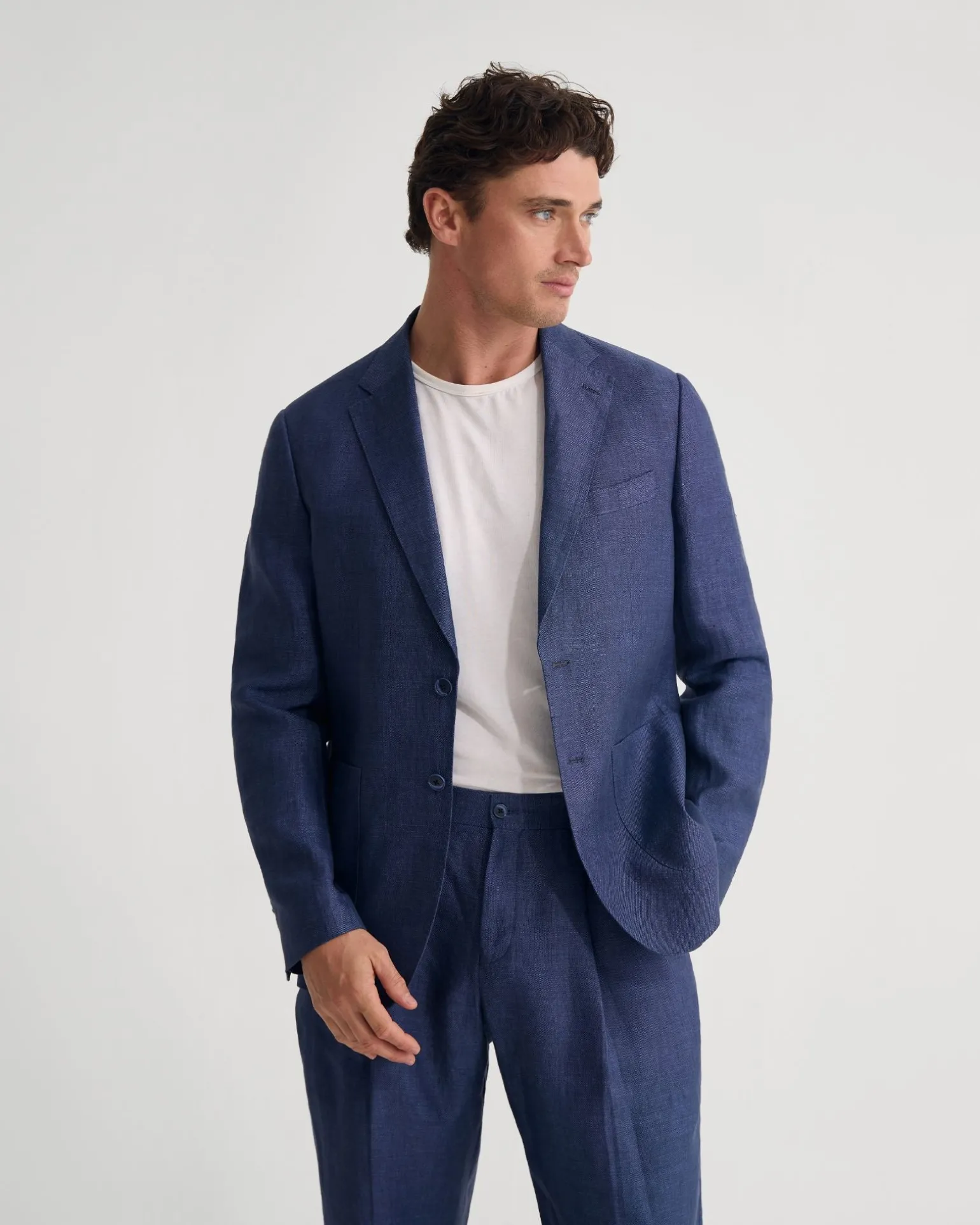 Wrdswrth Linen Patch Pocket Blazer