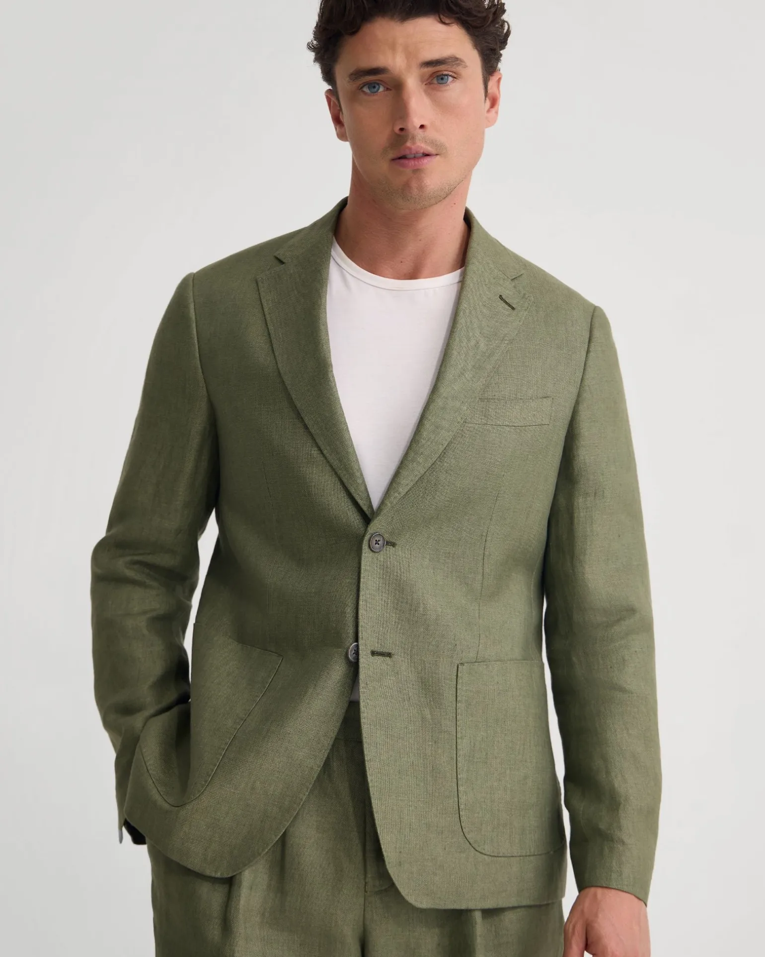 Wrdswrth Linen Patch Pocket Blazer