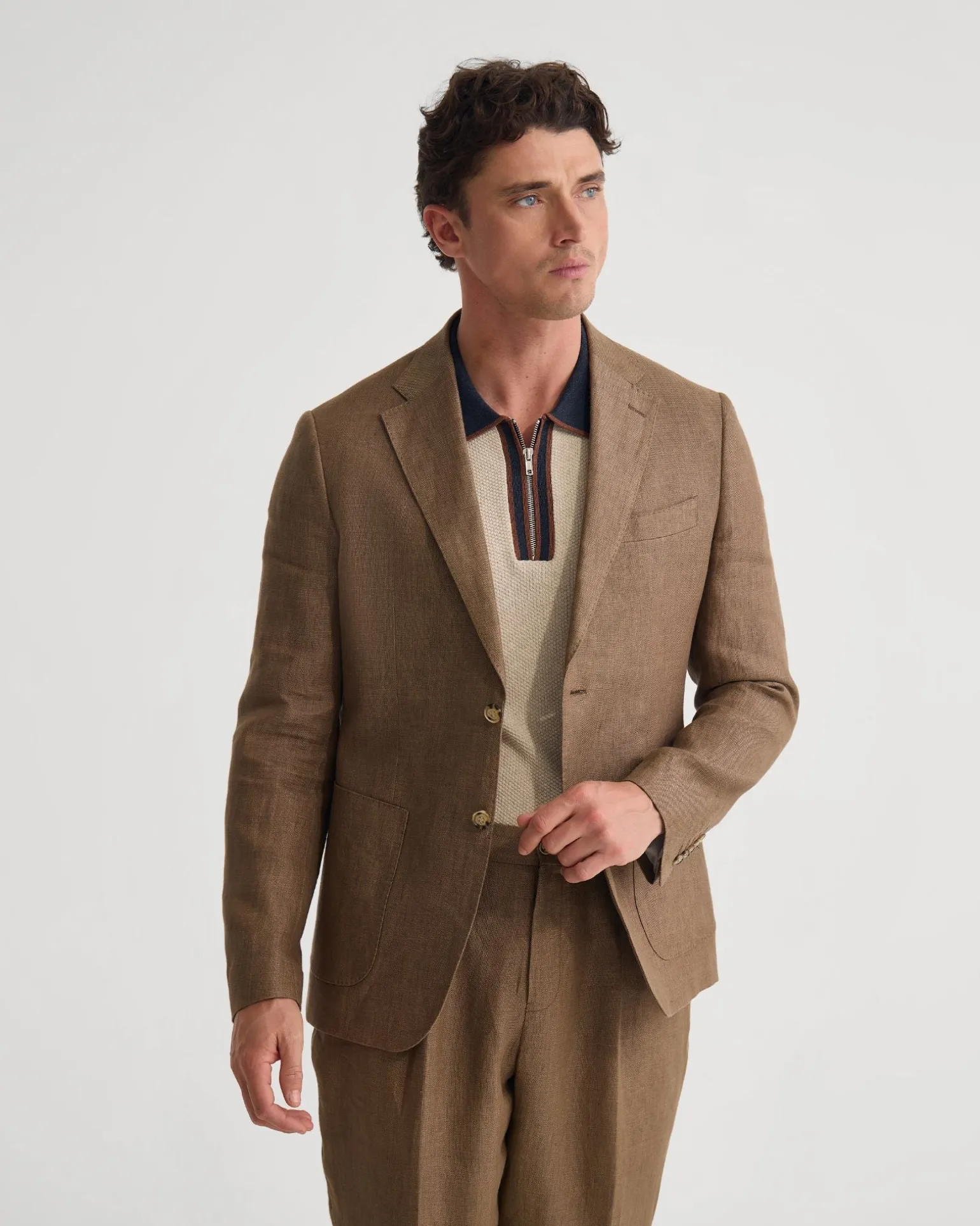 Wrdswrth Linen Patch Pocket Blazer